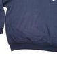 Womens Navy Top Stitch Collared Frill Hearts Embroided Vintage Crewneck Jumper