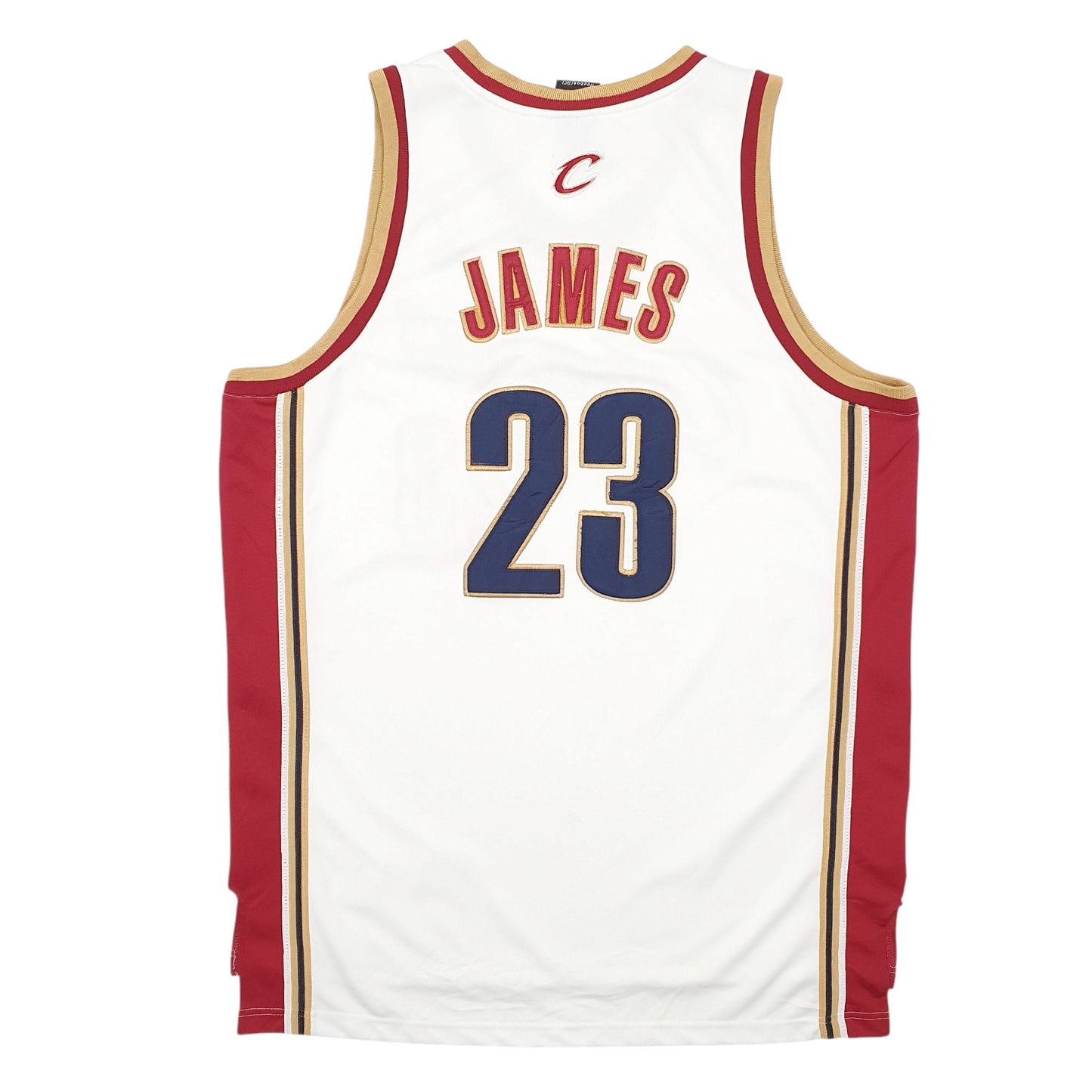 Mens White Reebok Jersey NBA Cavaliers LeBron James Short Sleeve T Shirt