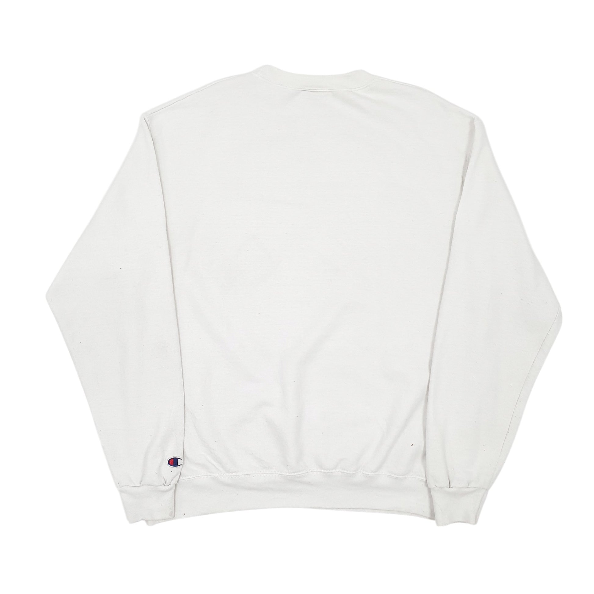 Mens White Champion  Crewneck Jumper
