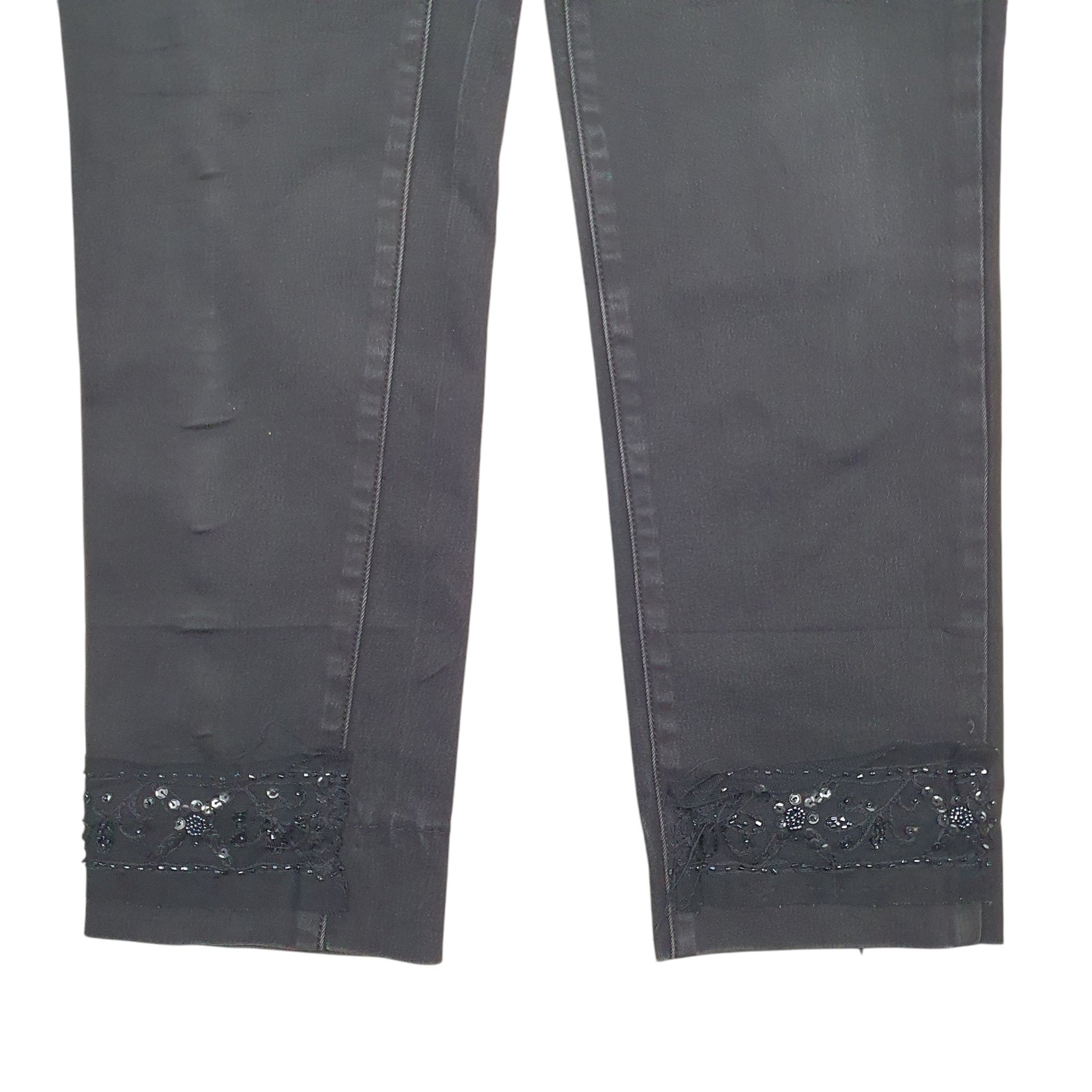 Womens Black Armani Stretch Fit Custom Casual JeansW32 L26