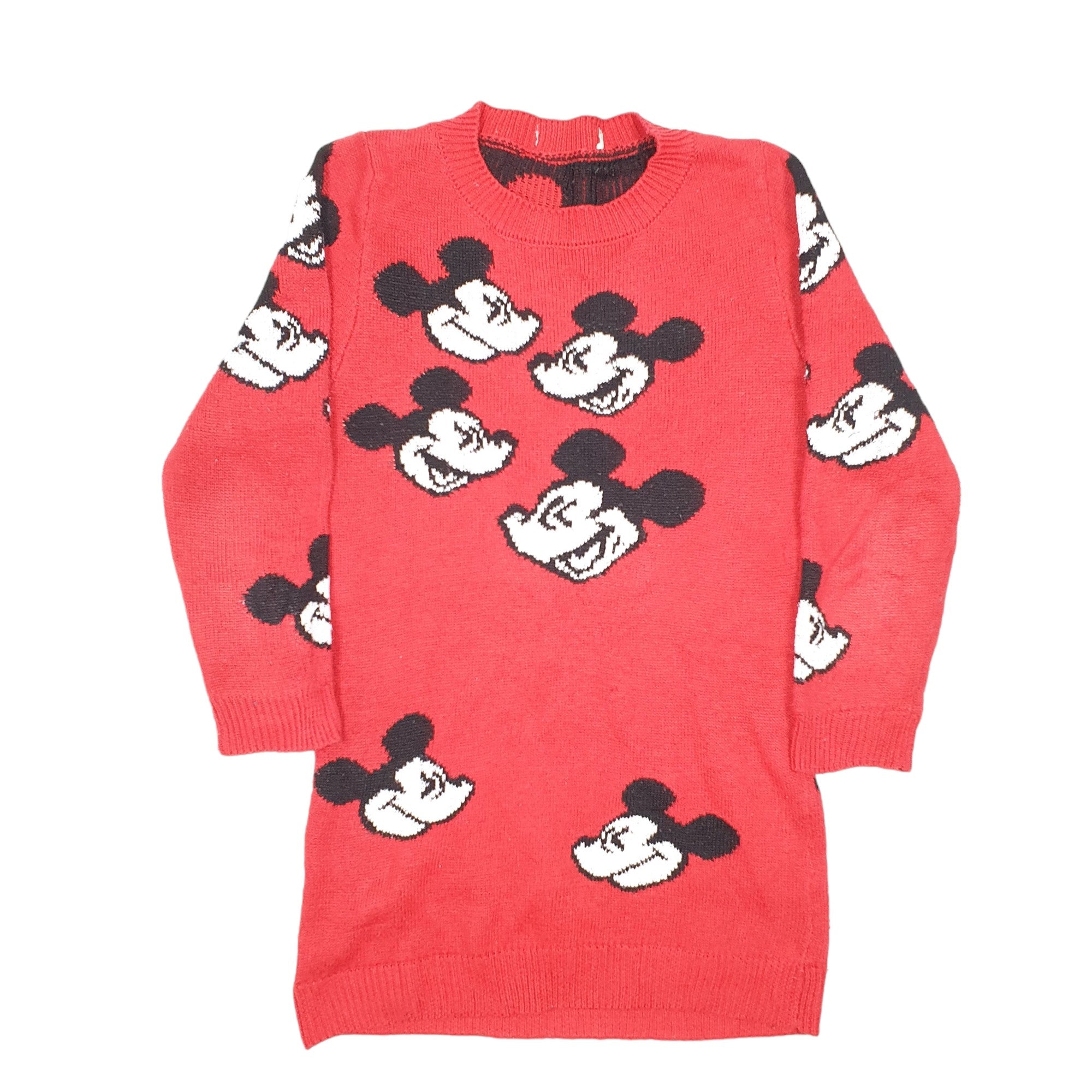 Disney Knit Mickey Mouse Crewneck Cotton Sweatshirt Jumper XS