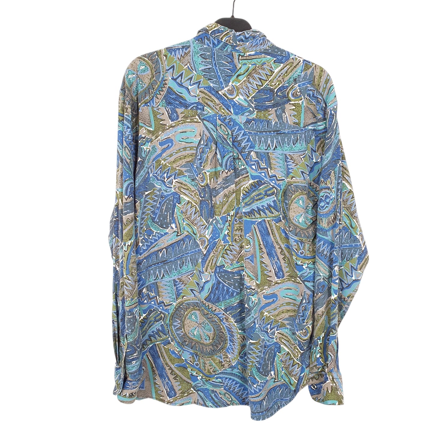 Mens Blue Pick Up Retro 90s Print Vintage Long Sleeve Shirt