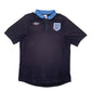 Mens Black Umbro England Euro 2012 Away Short Sleeve T Shirt