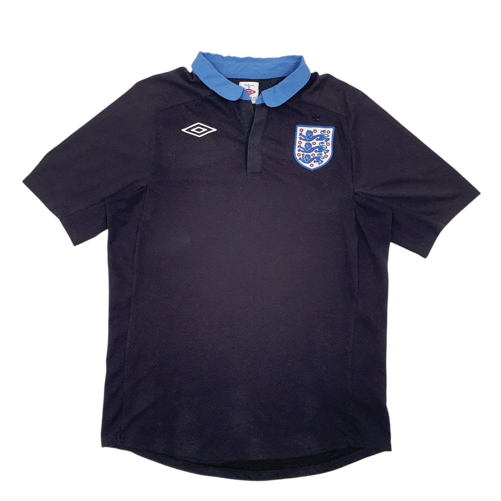 Mens Black Umbro England Euro 2012 Away Short Sleeve T Shirt