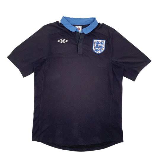 Mens Black Umbro England Euro 2012 Away Short Sleeve T Shirt