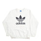Mens White Adidas  Crewneck Jumper