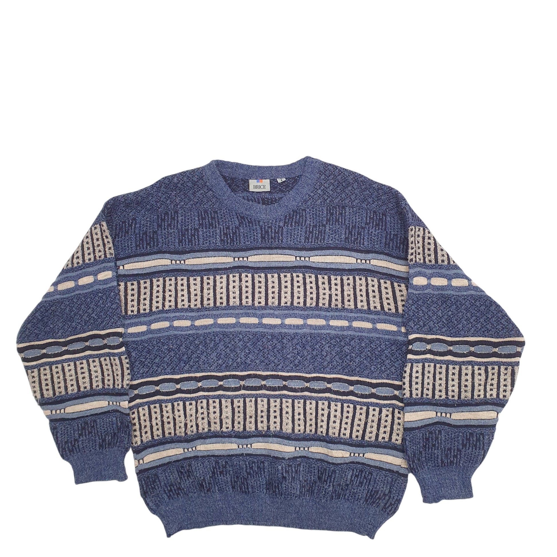 Mens Blue Brice  Crewneck Jumper