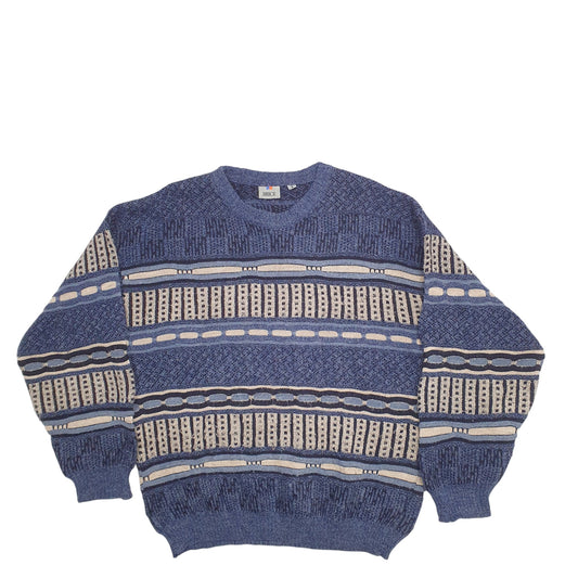 Mens Blue Brice  Crewneck Jumper