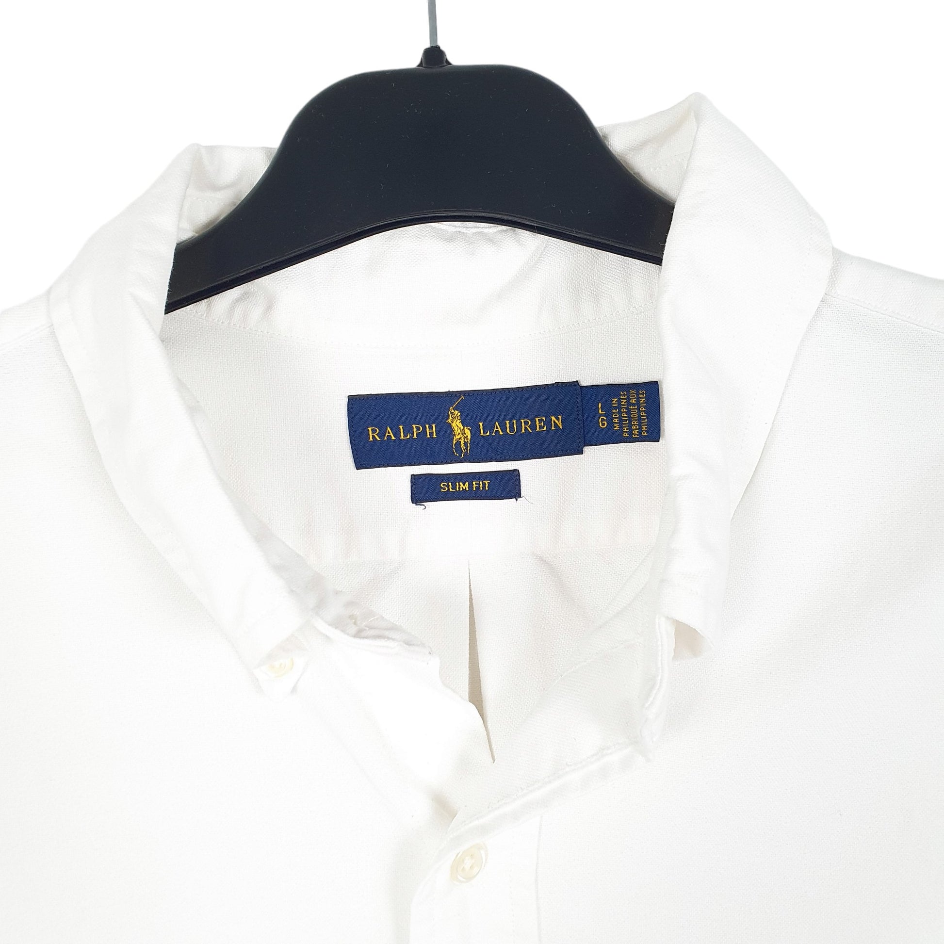 Mens White Polo Ralph Lauren Oxford Short Sleeve Shirt
