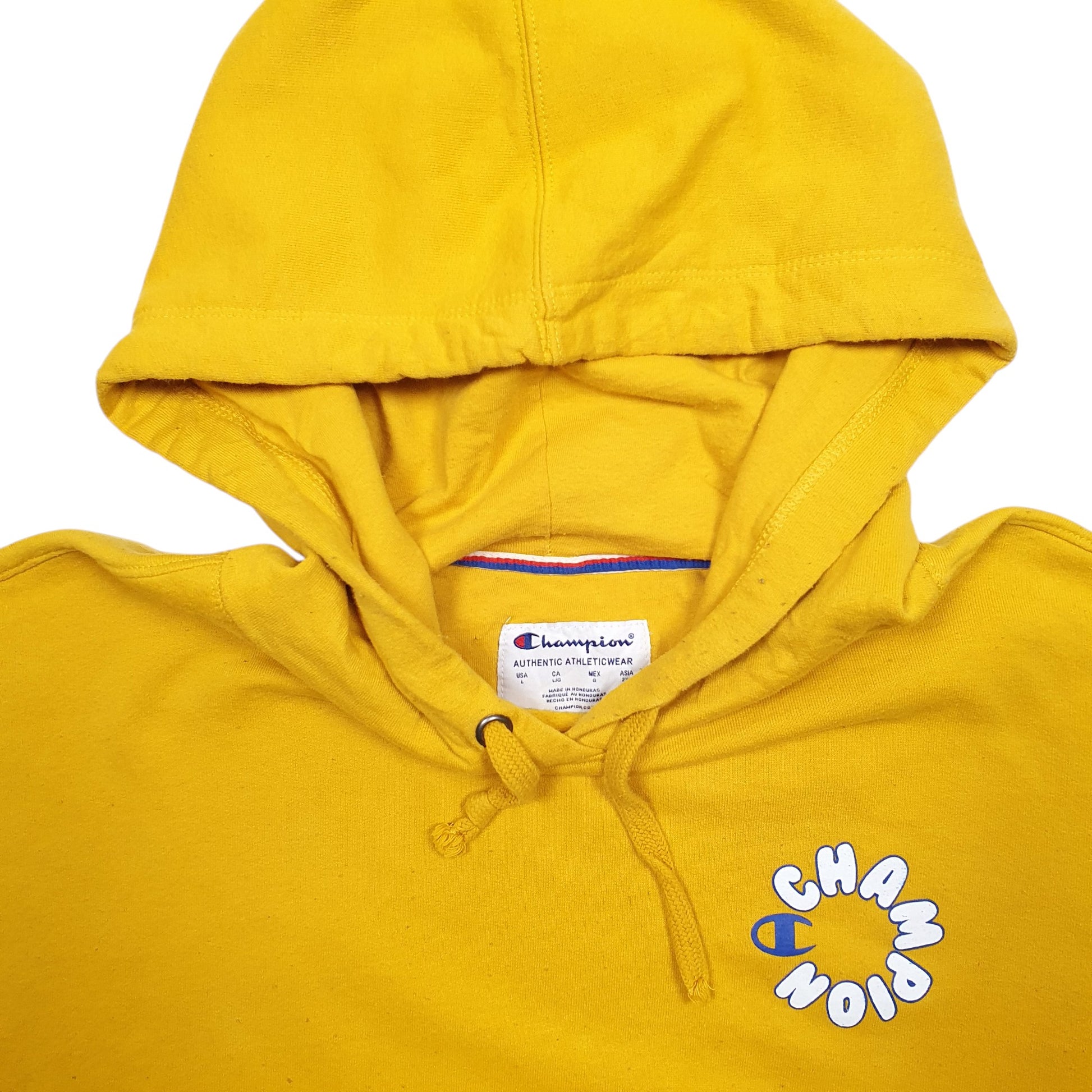 Womens Yellow Champion  Hoodie Jumper