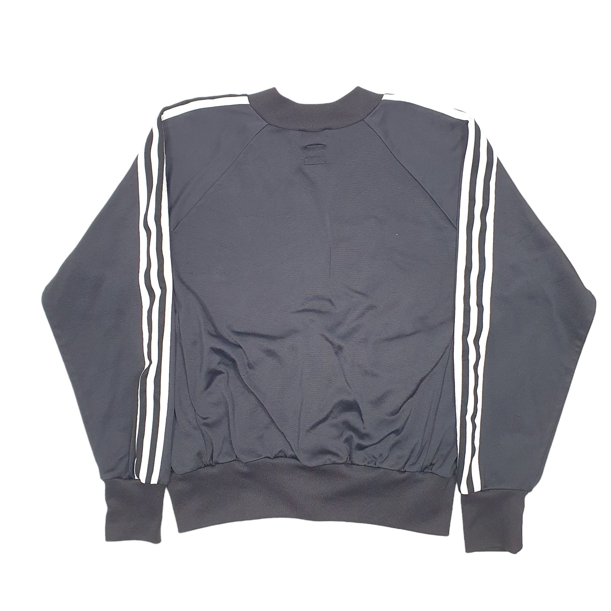 Womens Black Adidas Vintage Altered Track Top Classic Re Worked Crewneck Jumper