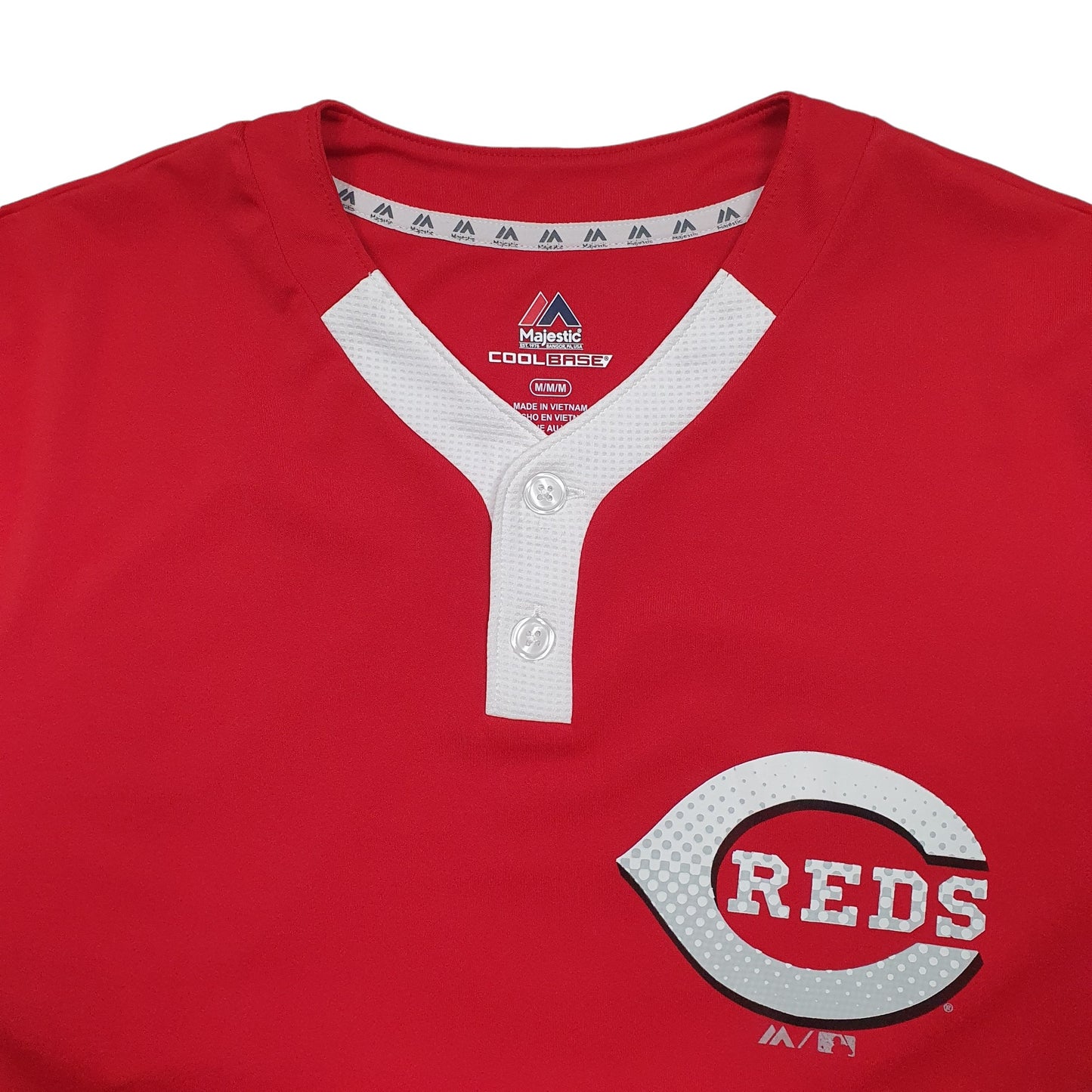 Mens Red Majestic MLB Baseball Jersey Cincinnati Reds Short Sleeve T Shirt