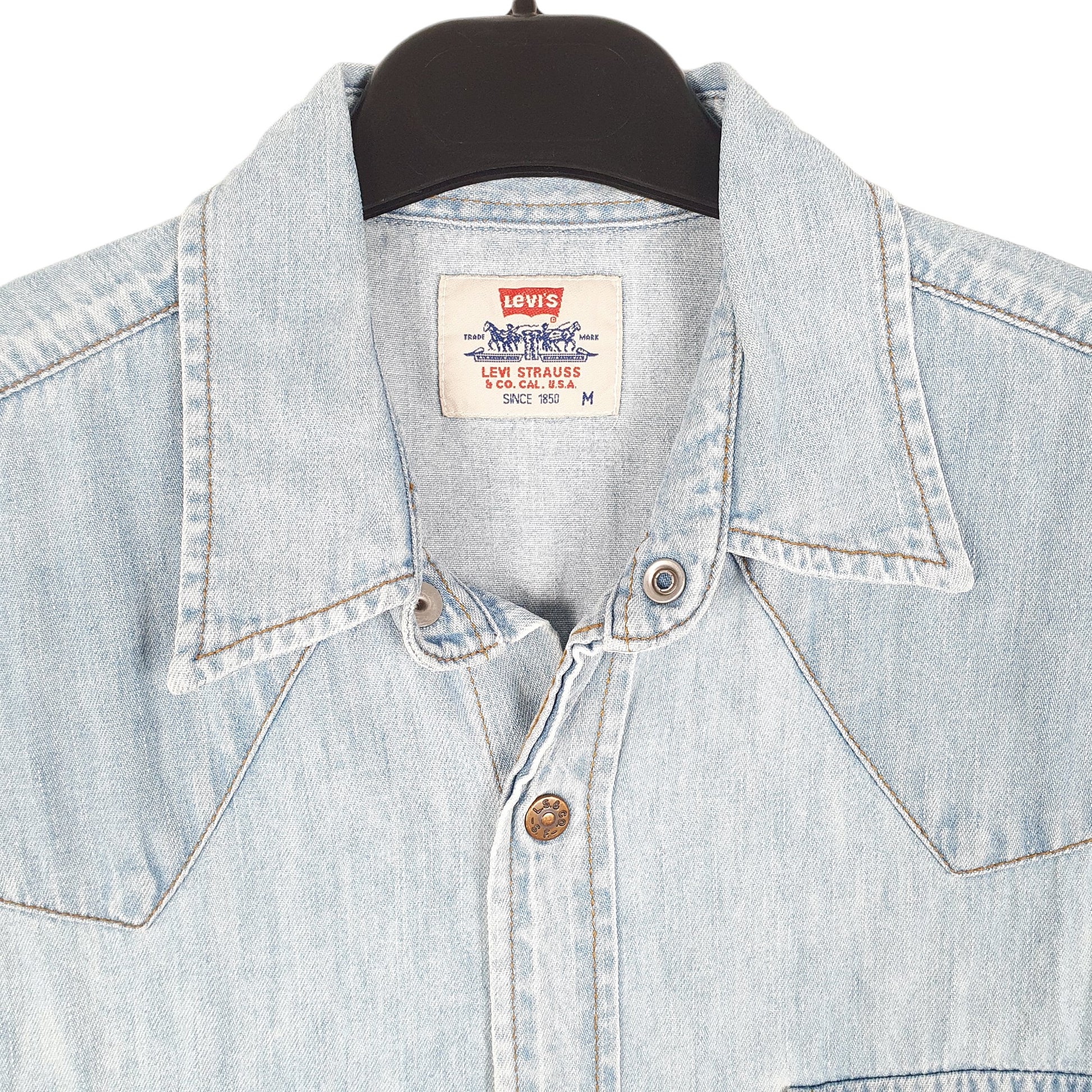 Levis Regular Fit Short Sleeve Sleeveless Vintage Denim Jean