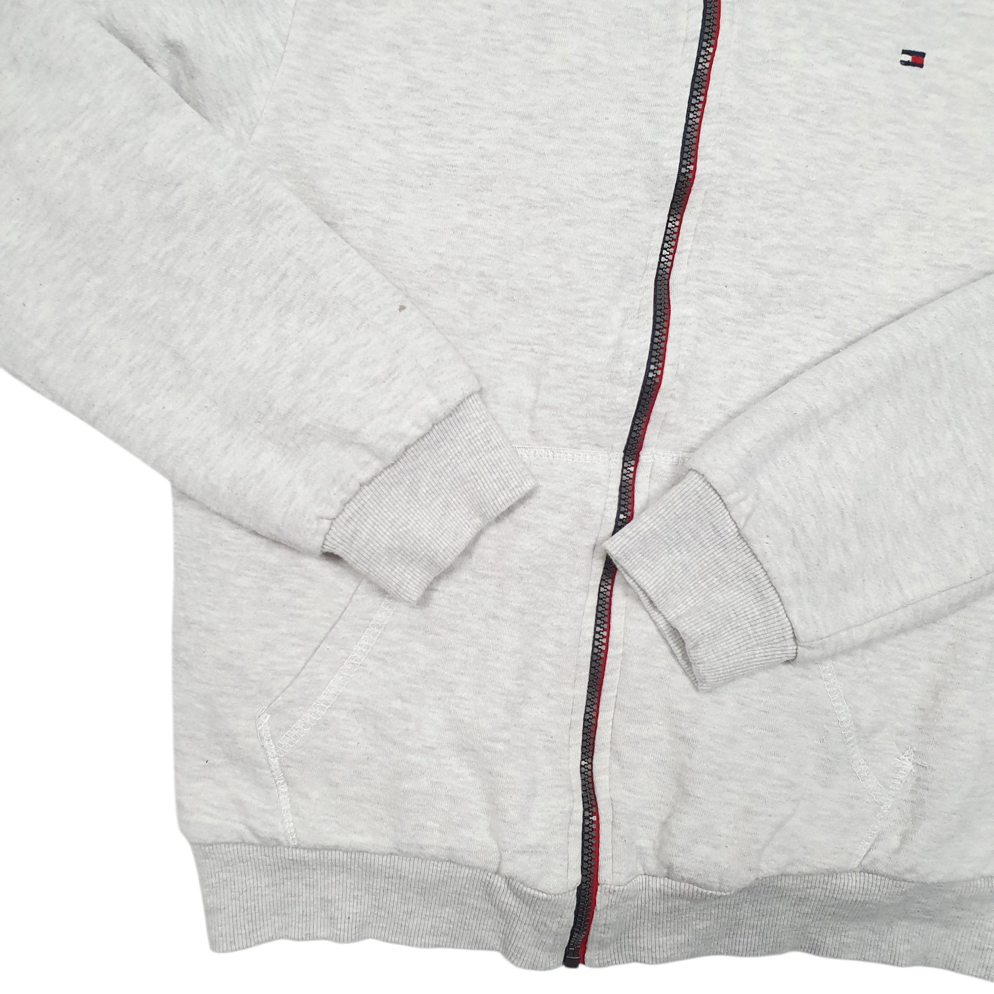 Womens Grey Tommy Hilfiger Hoodie Sherpa Lined Full Zip Jumper