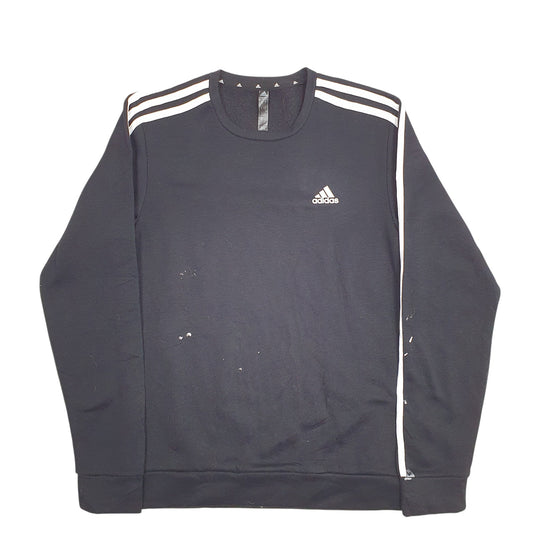 Mens Black Adidas  Crewneck Jumper