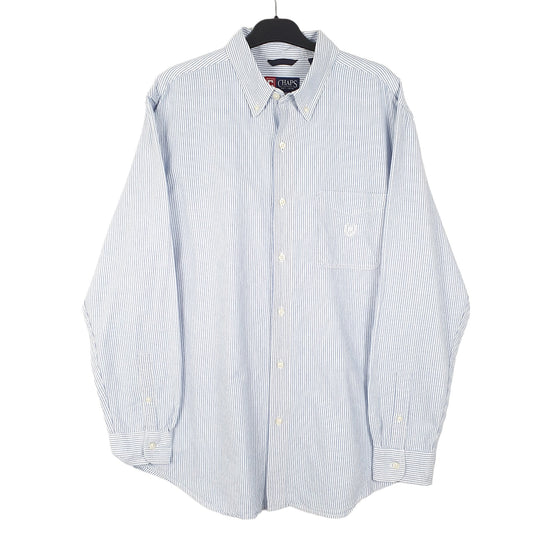 Mens Blue Chaps Oxford Long Sleeve Shirt