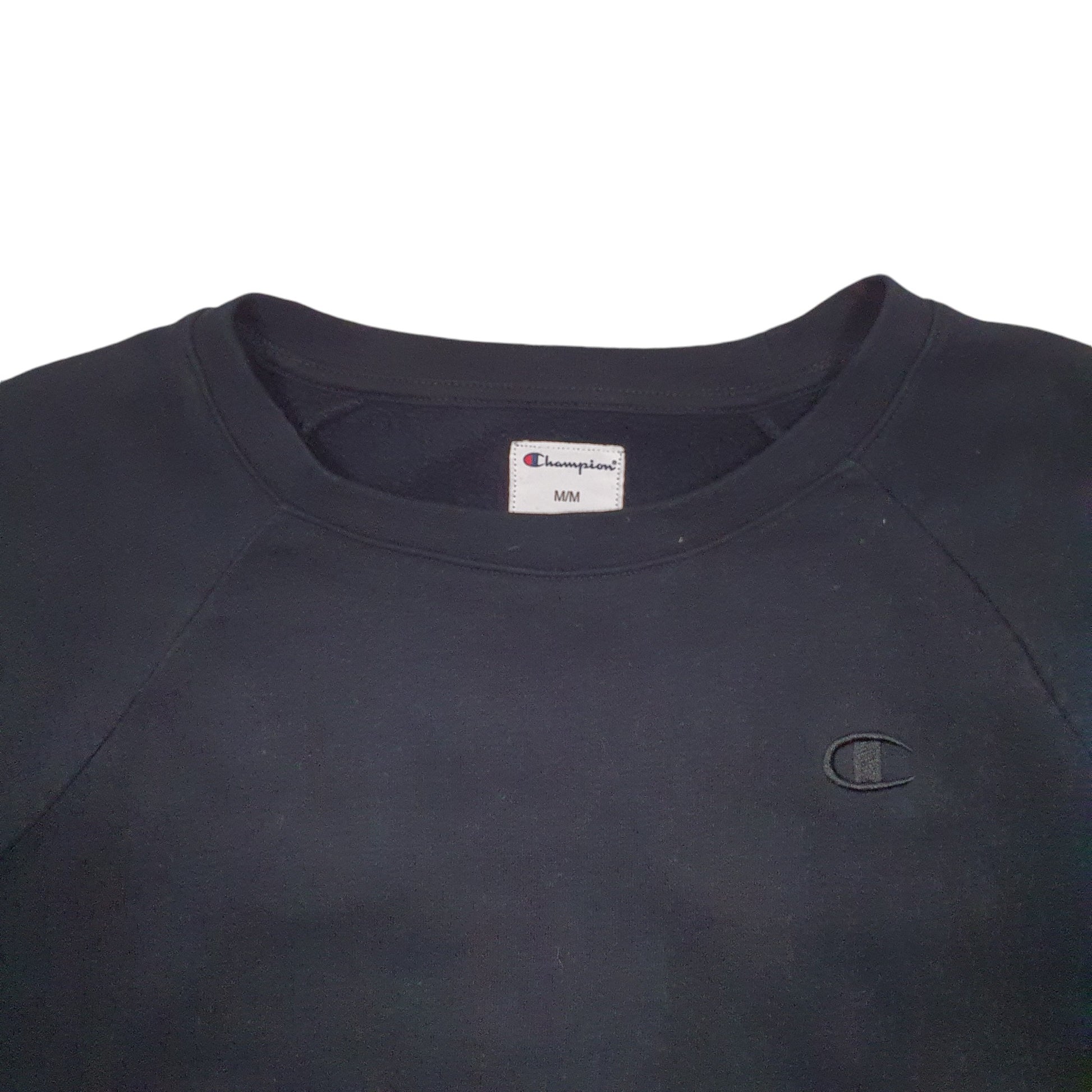 Womens Black Champion  Crewneck Jumper