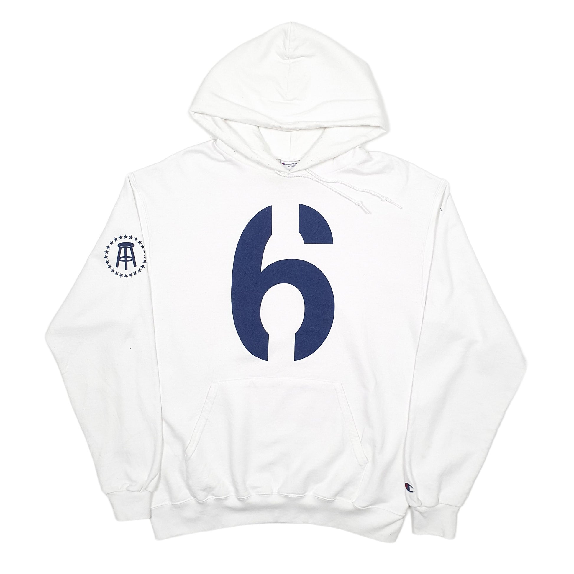 Mens White Champion  Hoodie Jumper