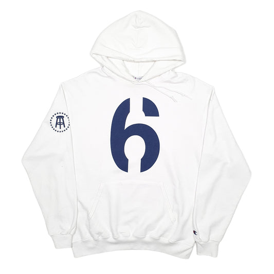 Mens White Champion  Hoodie Jumper