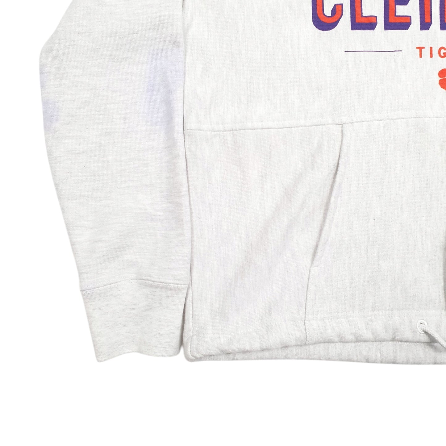 Womens Grey Champion Clemson Tigers Hoodie Jumper