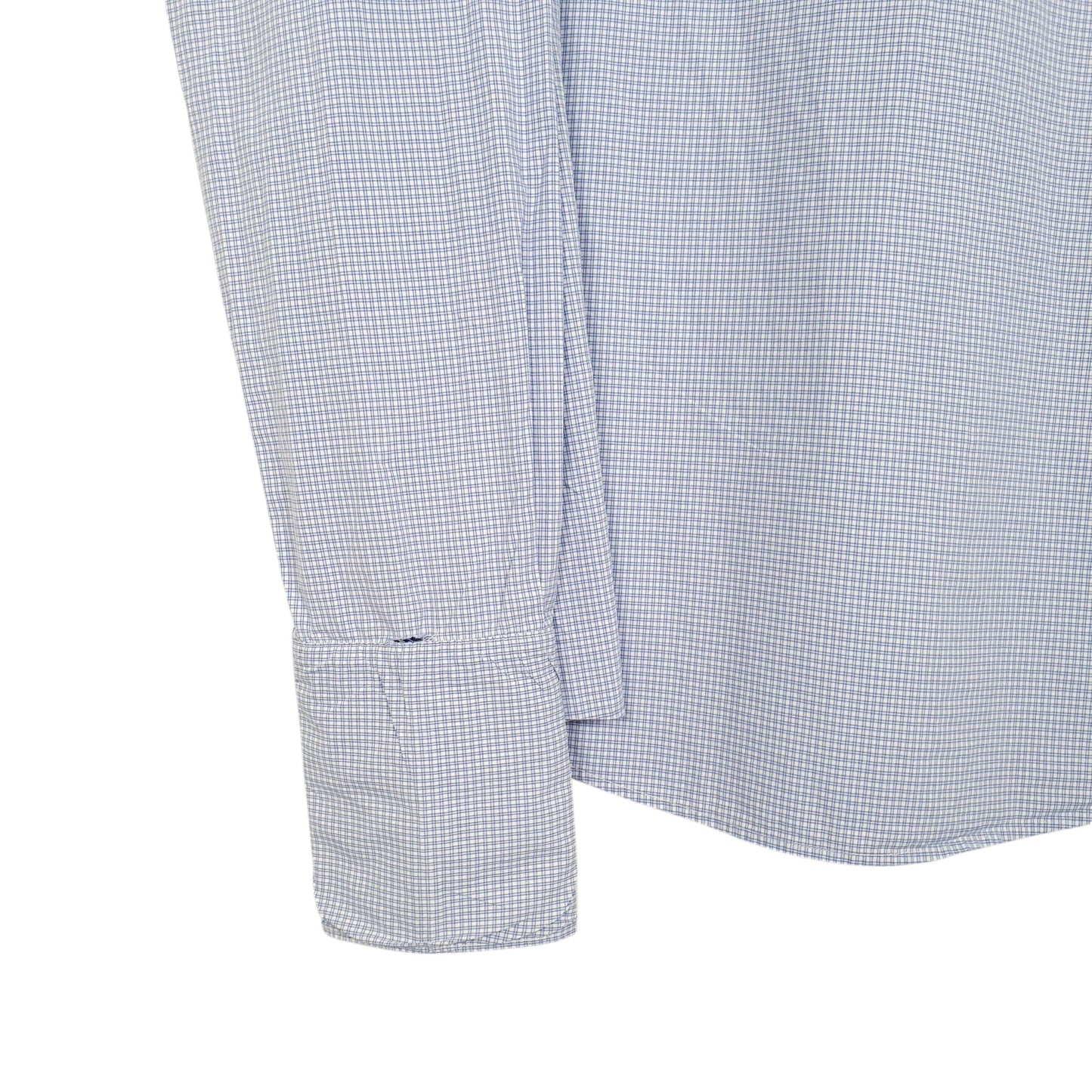 Mens Blue Pink  Long Sleeve Shirt