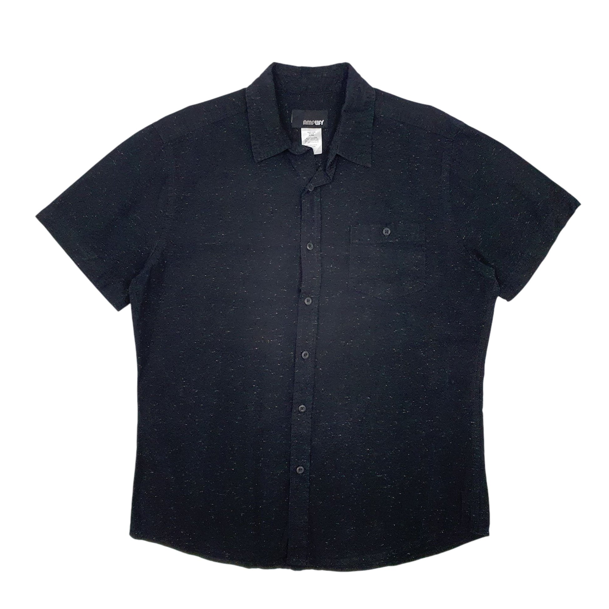 Mens Black Amplify  Short Sleeve Shirt