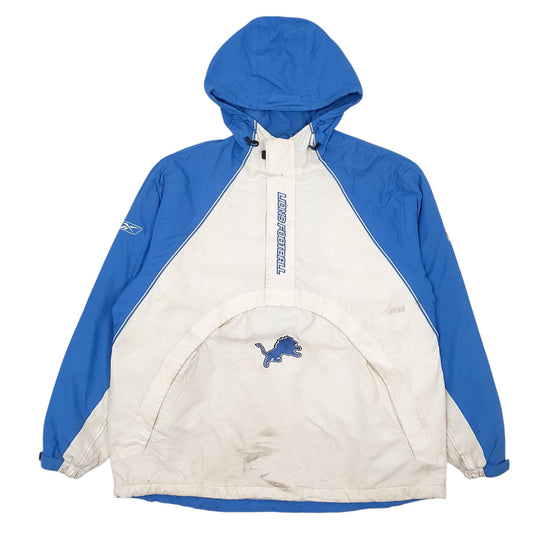 Mens White Reebok Vintage NFL Detriot Lions  Coat