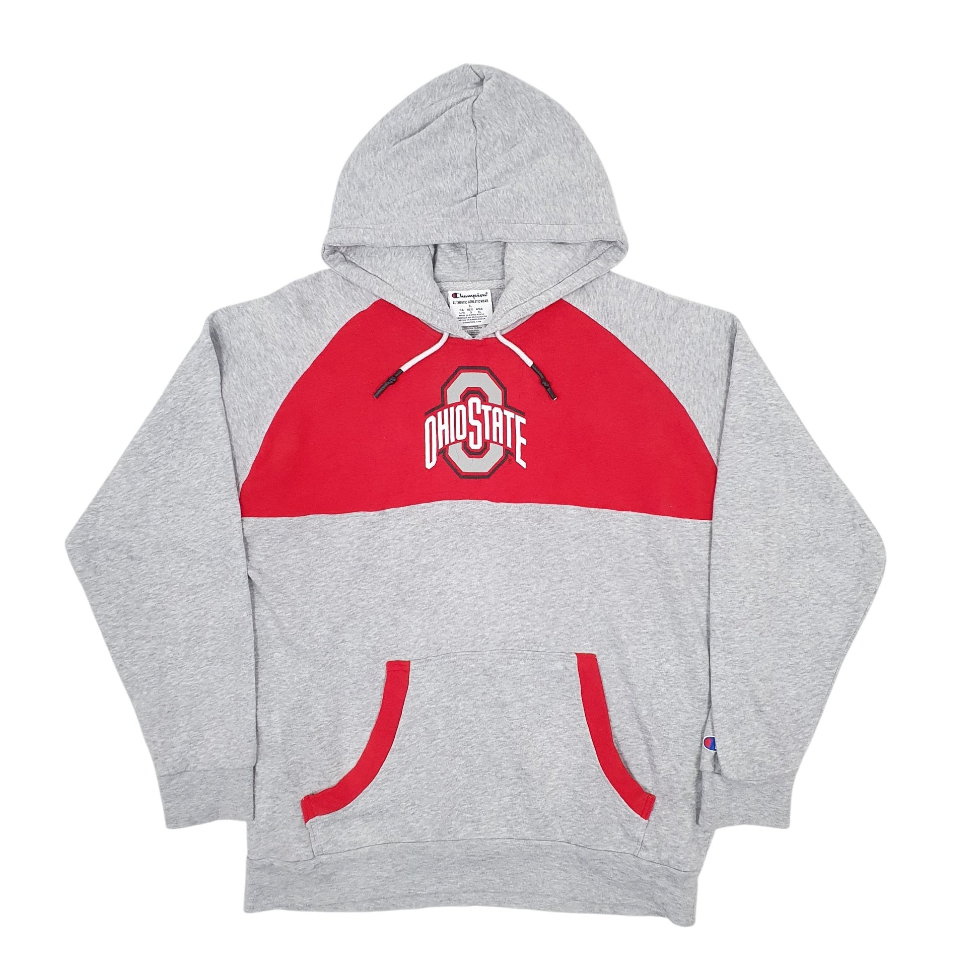 Mens Grey Champion Ohio State Hoodie Jumper