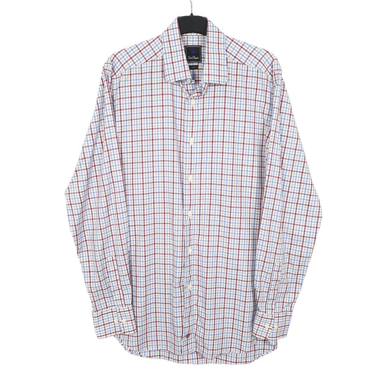 Mens White David Donohue Trim Long Sleeve Shirt