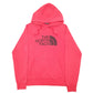 Mens Red The North Face Spellout Hoodie Jumper