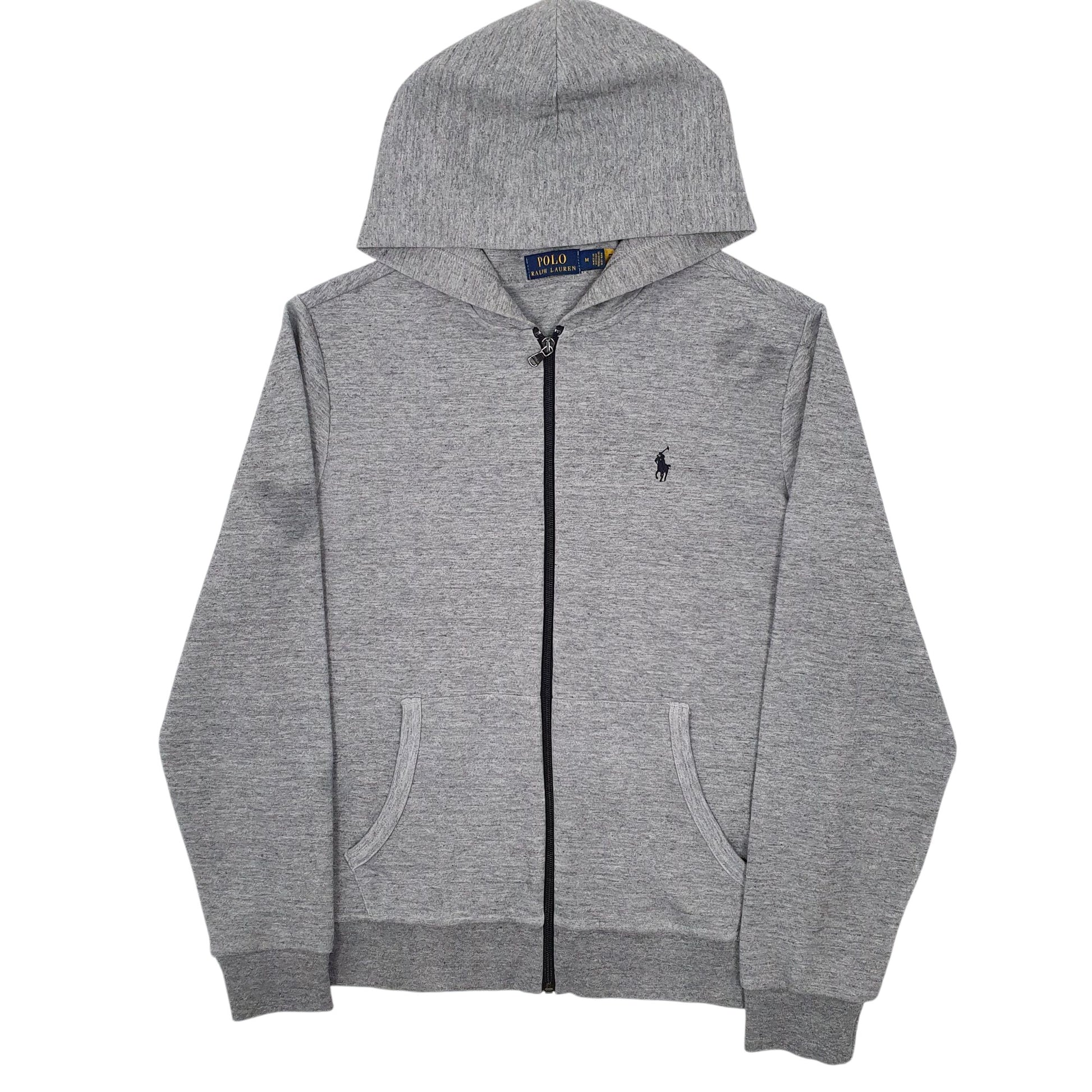 Mens Grey Polo Ralph Lauren Hoodie Full Zip Jumper
