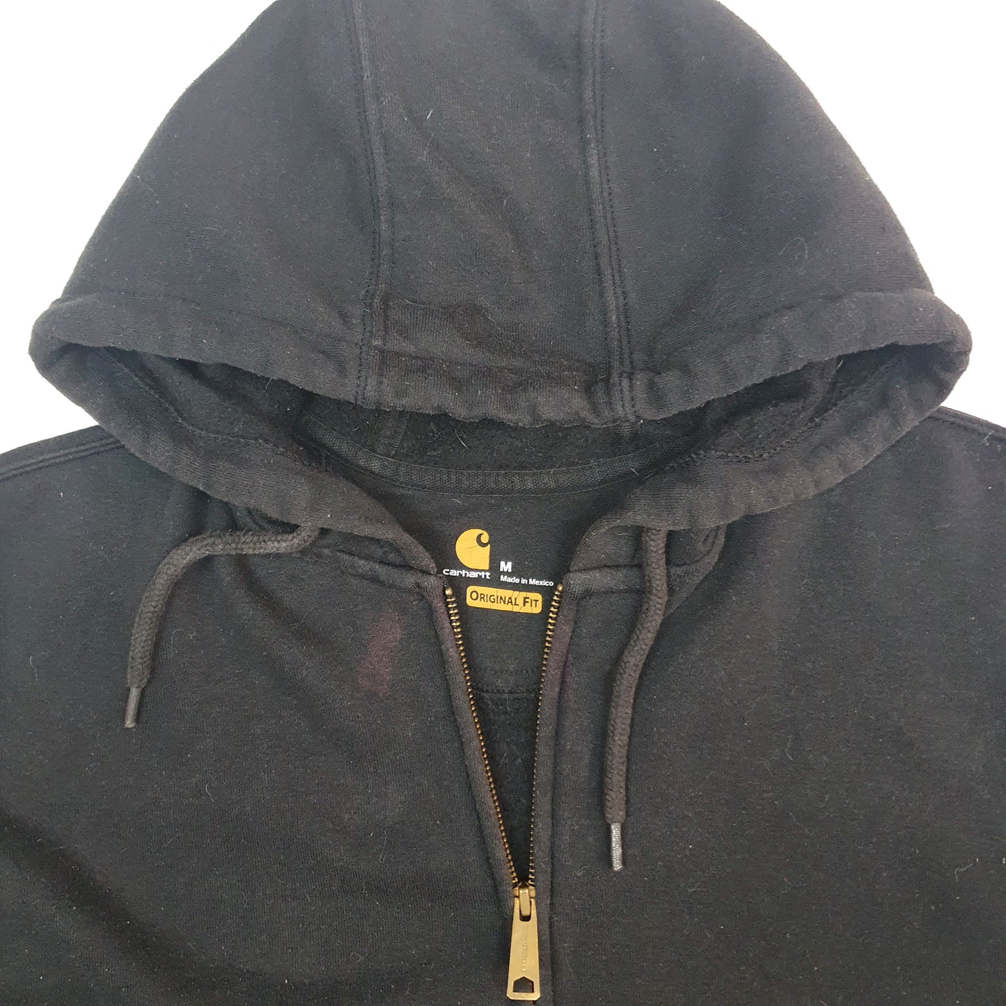 Mens Black Carhartt K122 Hoodie Full Zip Jumper