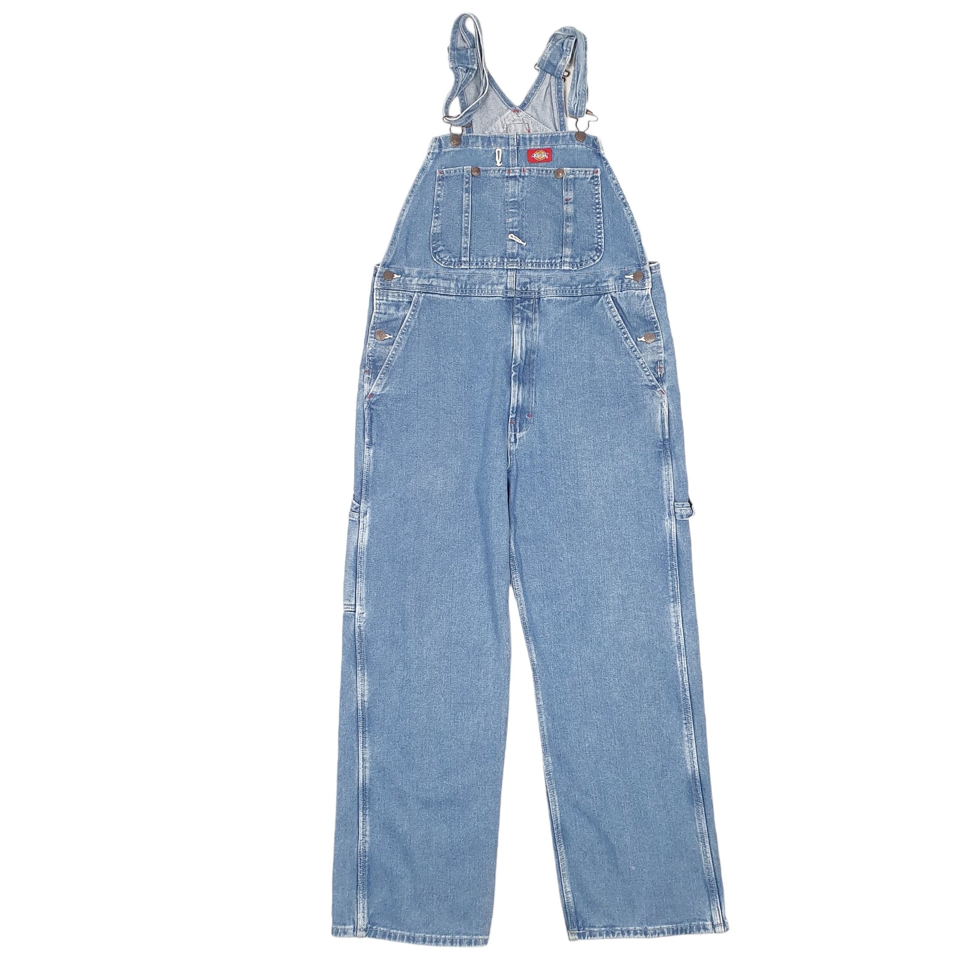 Mens Blue Dickies Denim Overalls Workwear Dungaree Trousers
