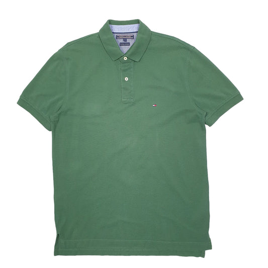 Mens Green Tommy Hilfiger  Short Sleeve Polo Shirt