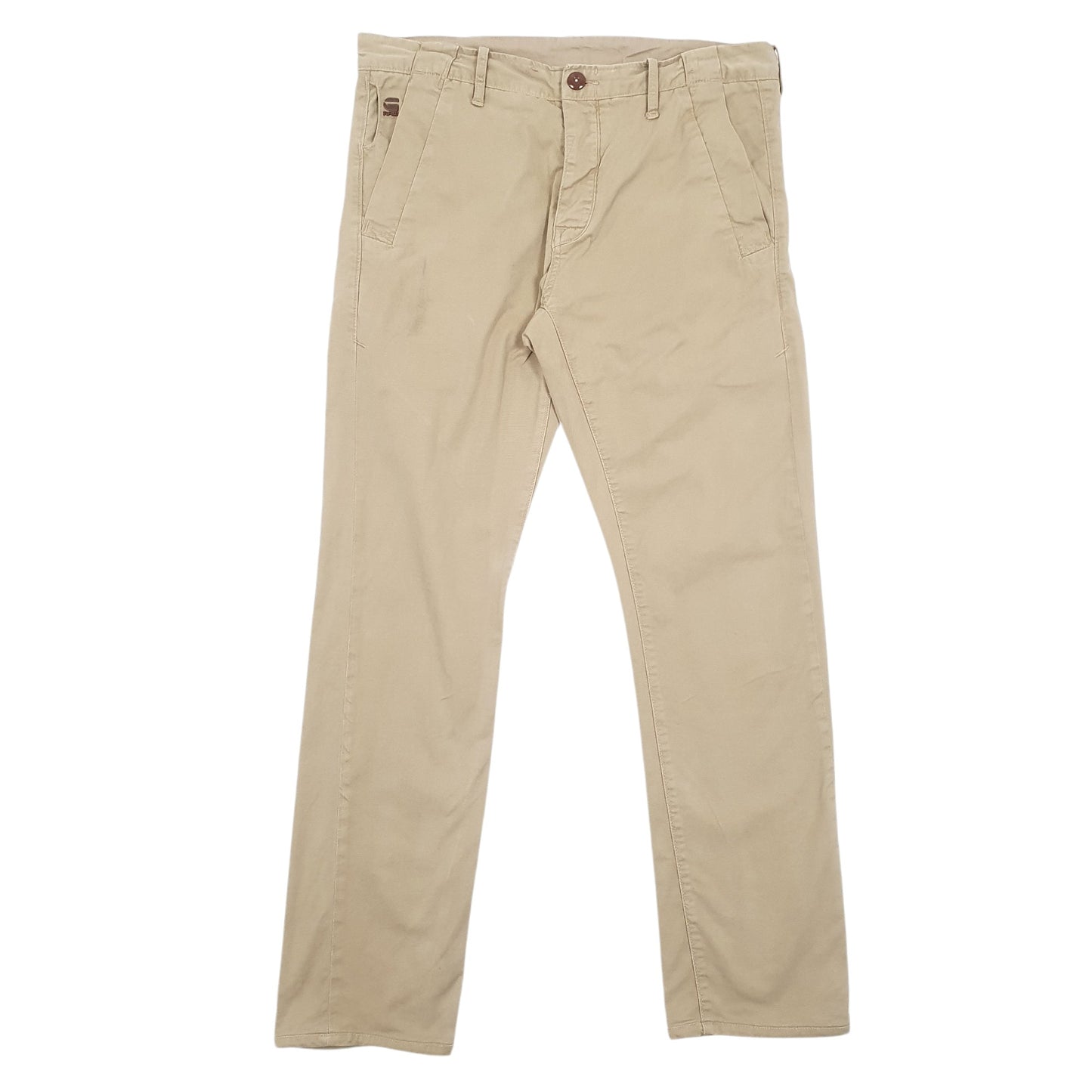 Mens Beige G Star Raw Chino Trousers