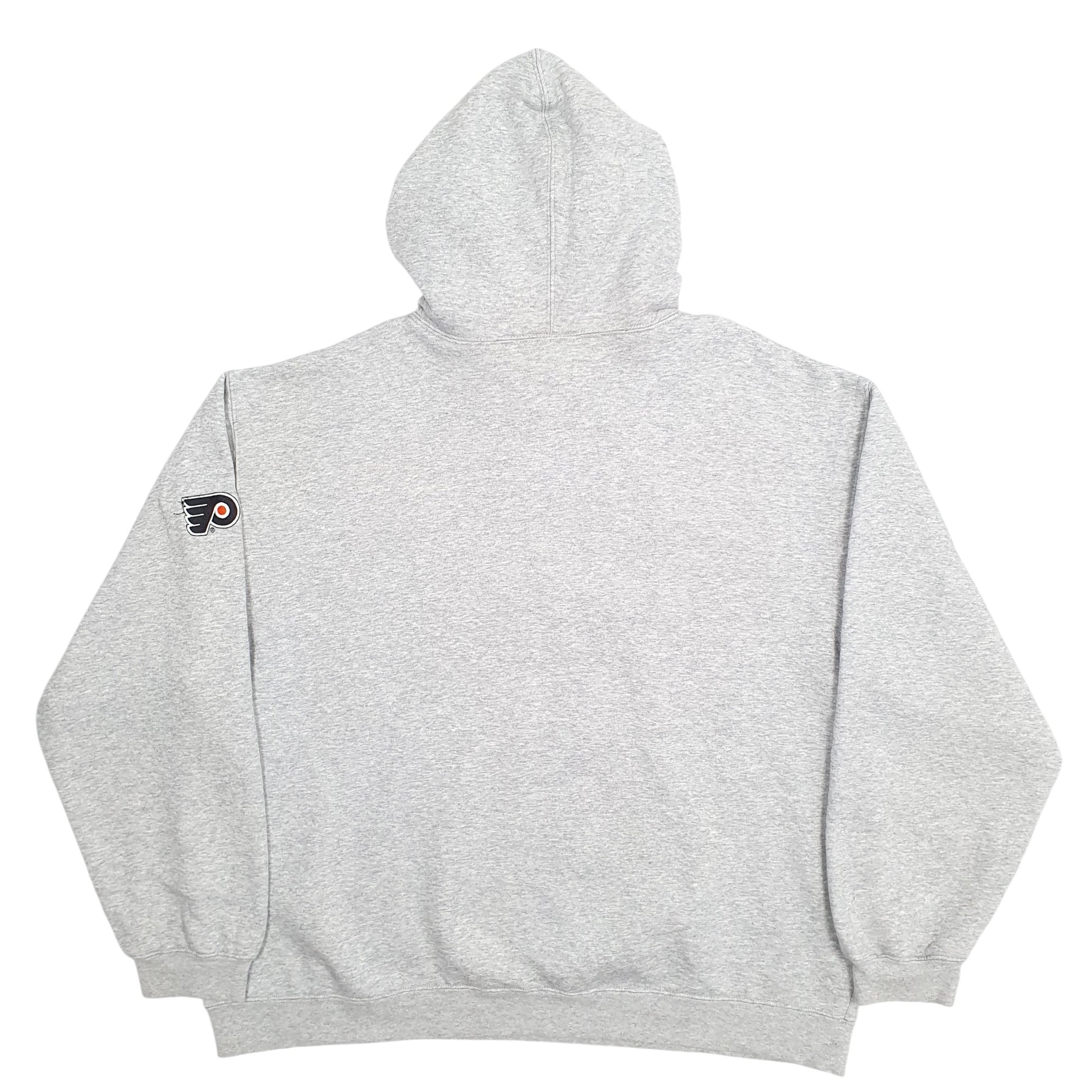 Mens Grey Reebok Philadelphia Flyers NHL Hockey Hoodie Jumper