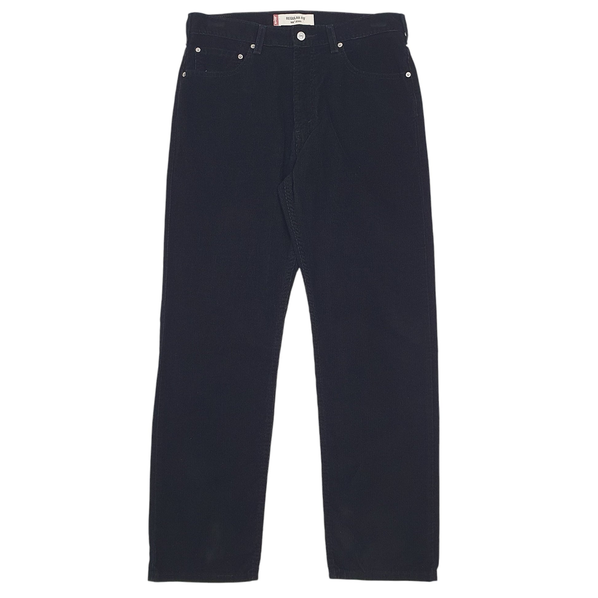 Mens Black Levis 505 Corduroy Trousers