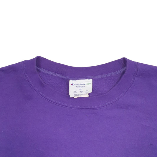 Mens Purple Champion  Crewneck Jumper