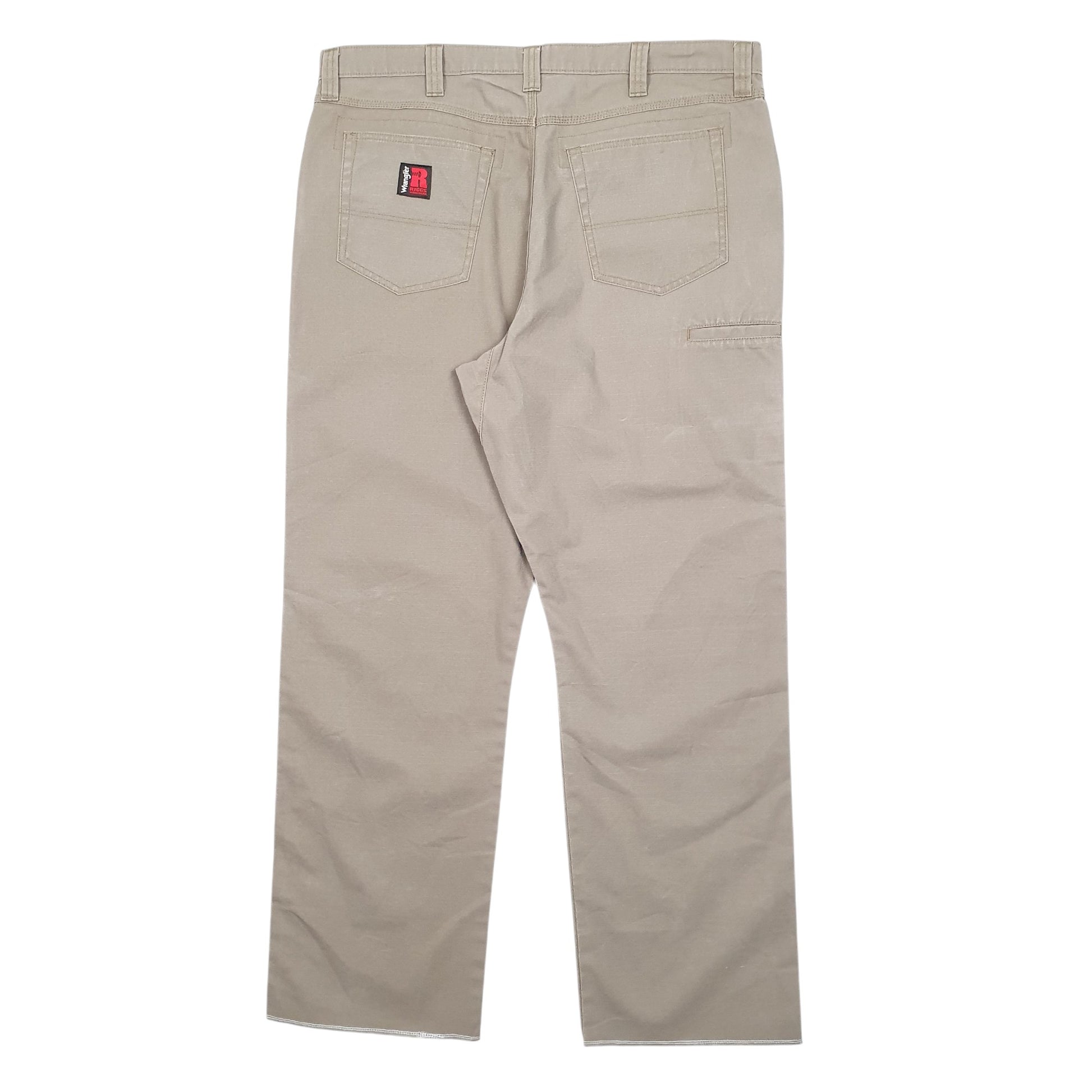 Mens Khaki Wrangler Riggs Workwear Ripstop Cargo Trousers