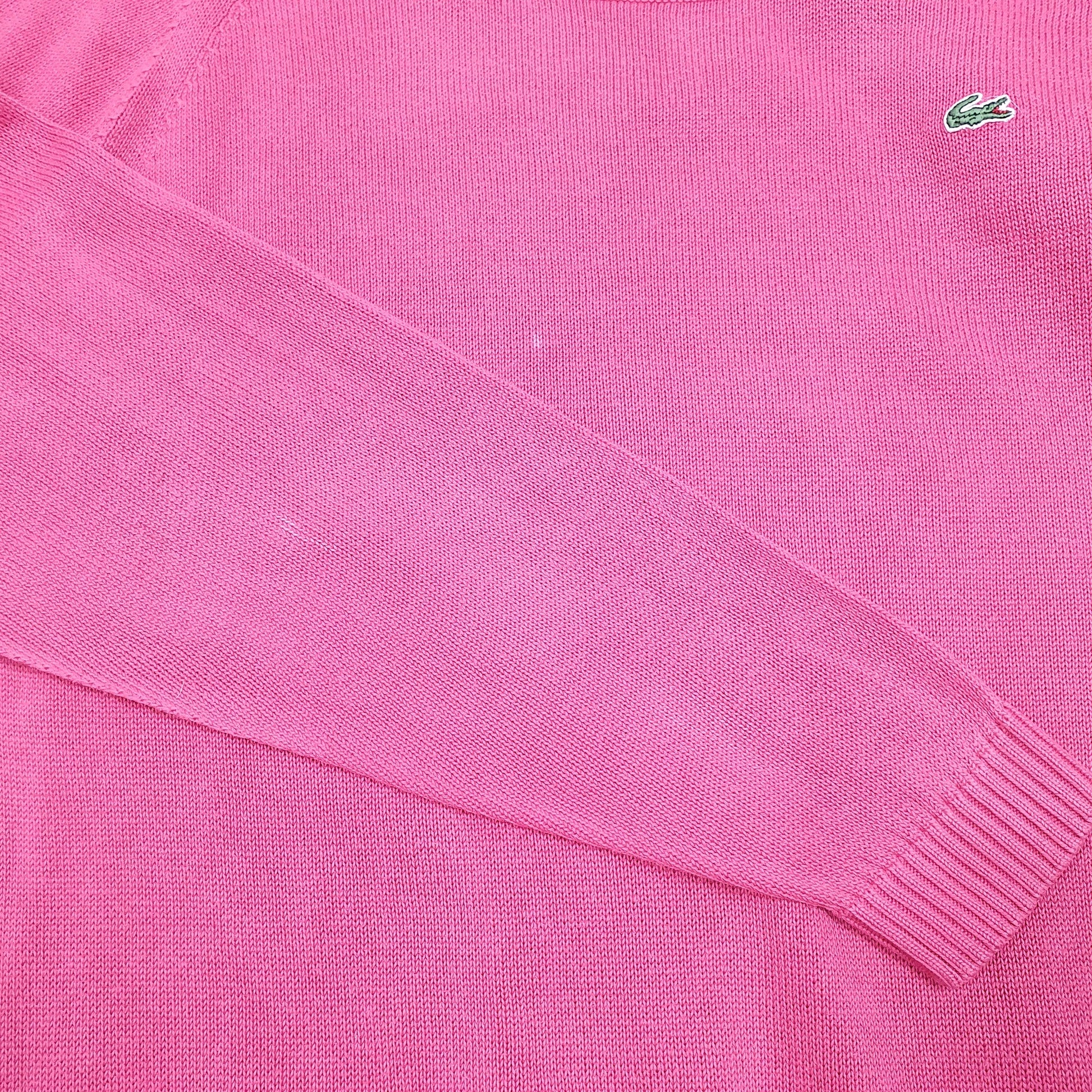 Womens Pink Lacoste Knit Crewneck Jumper