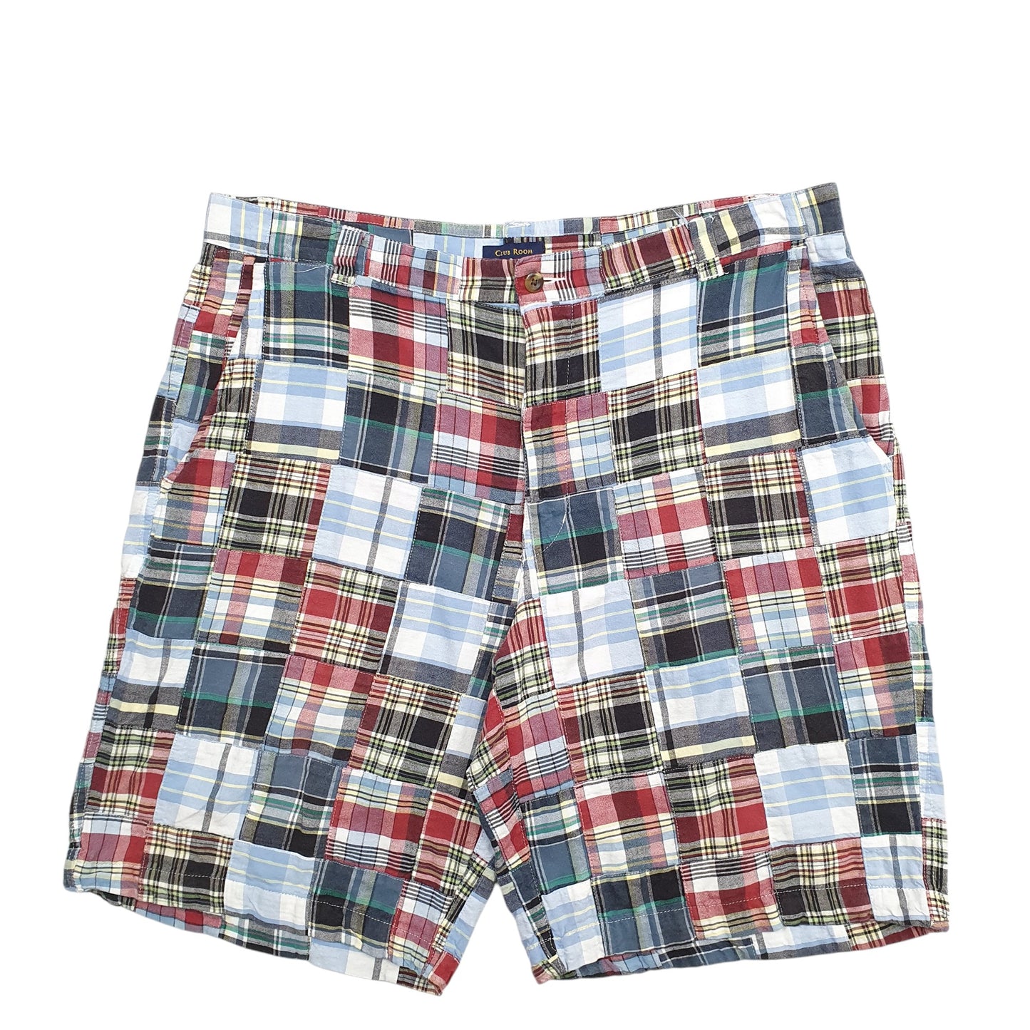 Mens Blue Club Room Madras Ivy League Chino Shorts