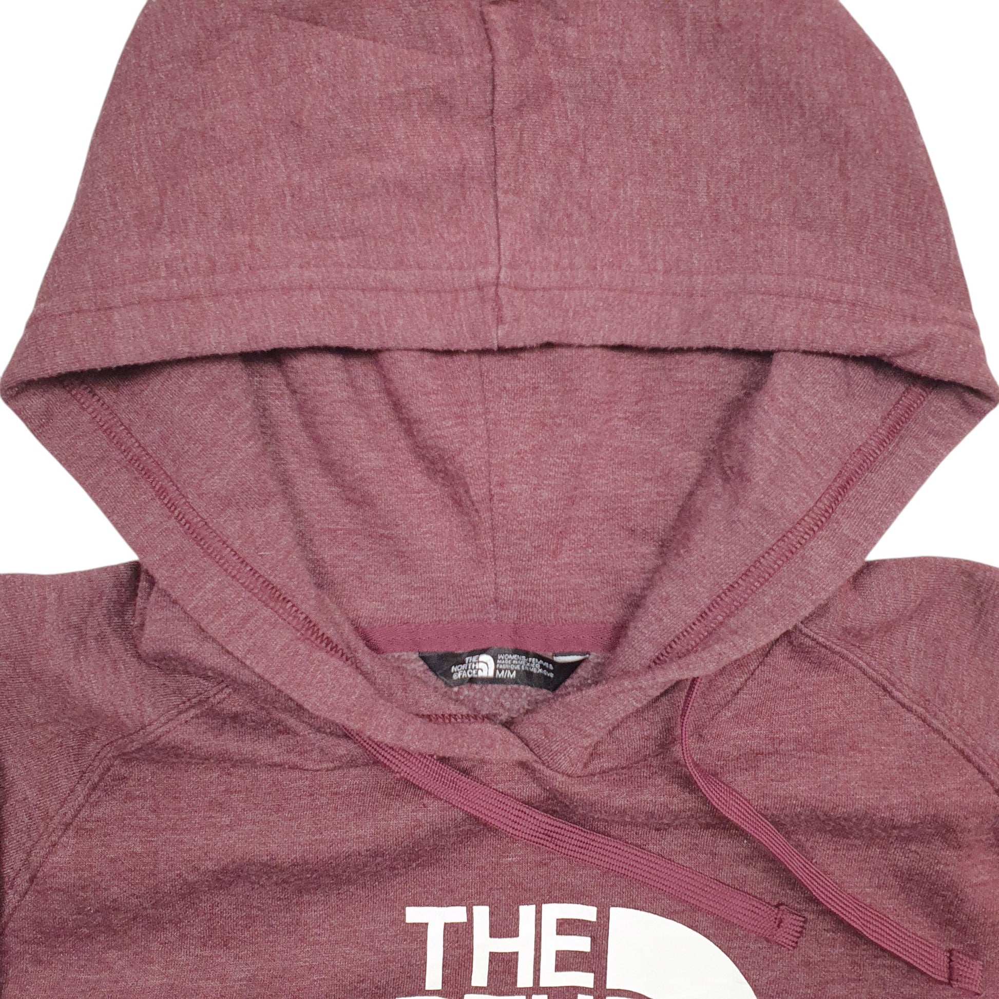 Womens Burgundy The North Face Spellout Hoodie Jumper