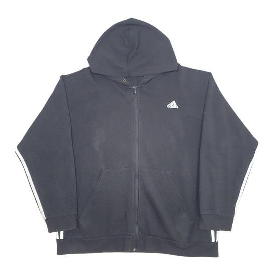 Mens Black Adidas  Full Zip Jumper