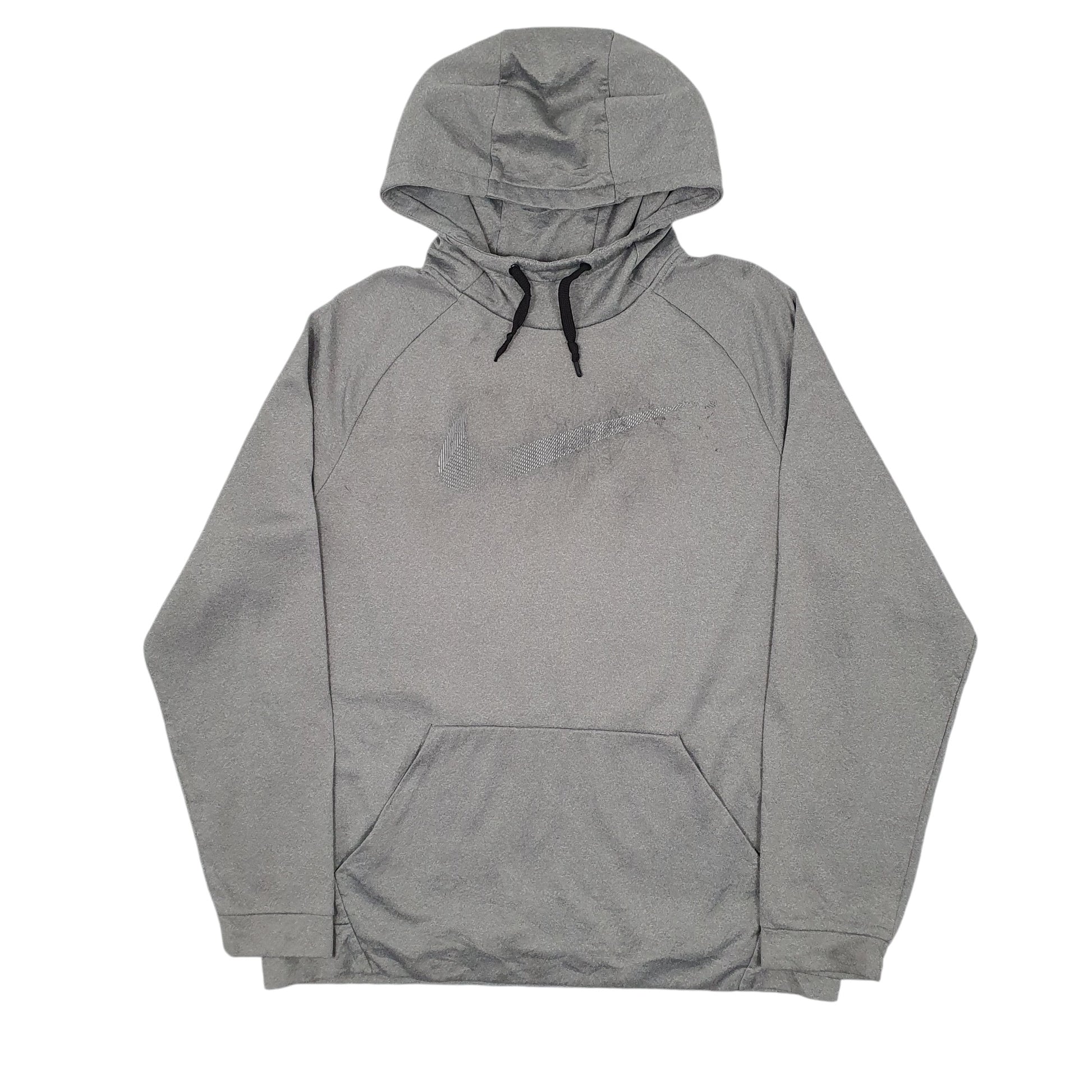 Mens Grey Nike Dri Fit Hoodie Jumper