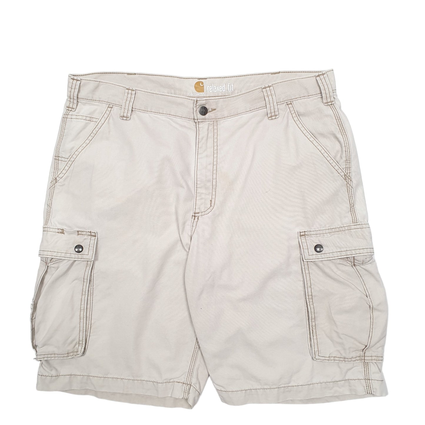 Mens Beige Carhartt Workwear Cargo Shorts