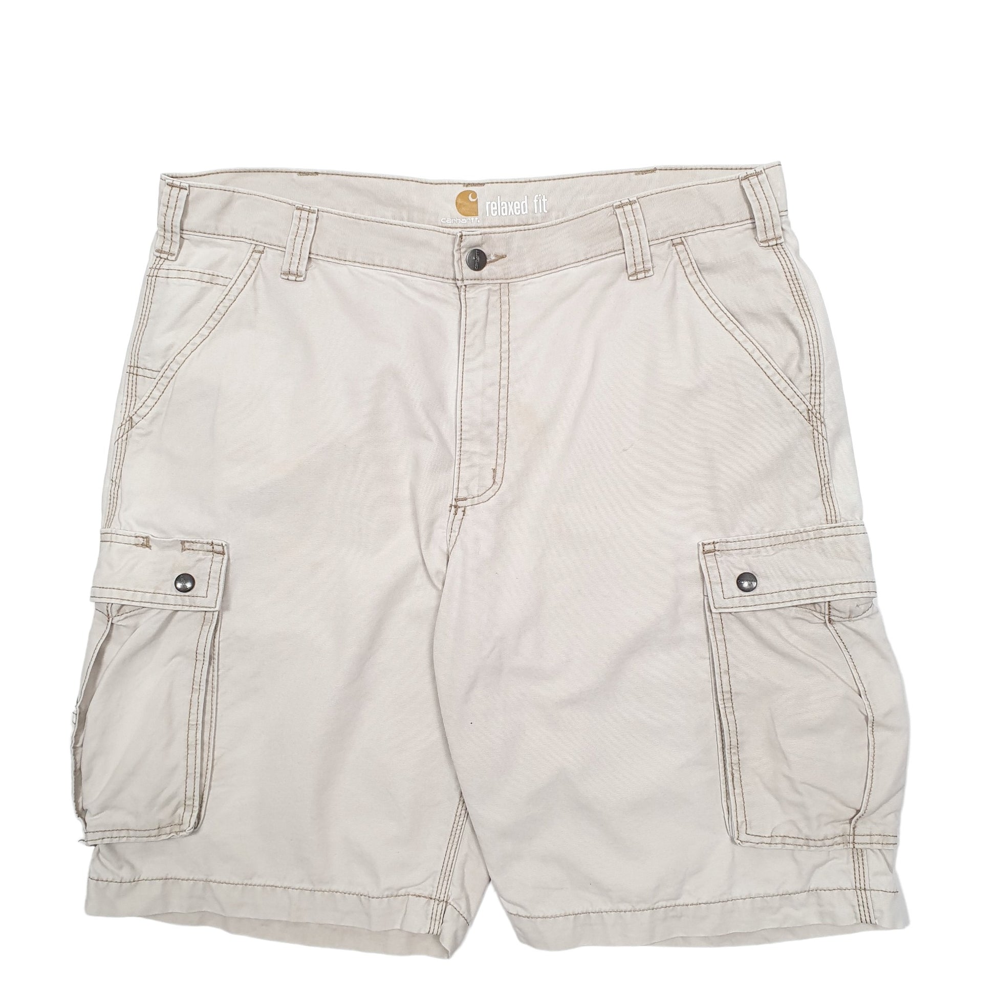Mens Beige Carhartt Workwear Cargo Shorts