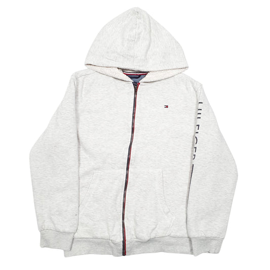 Womens Grey Tommy Hilfiger Hoodie Sherpa Lined Full Zip Jumper