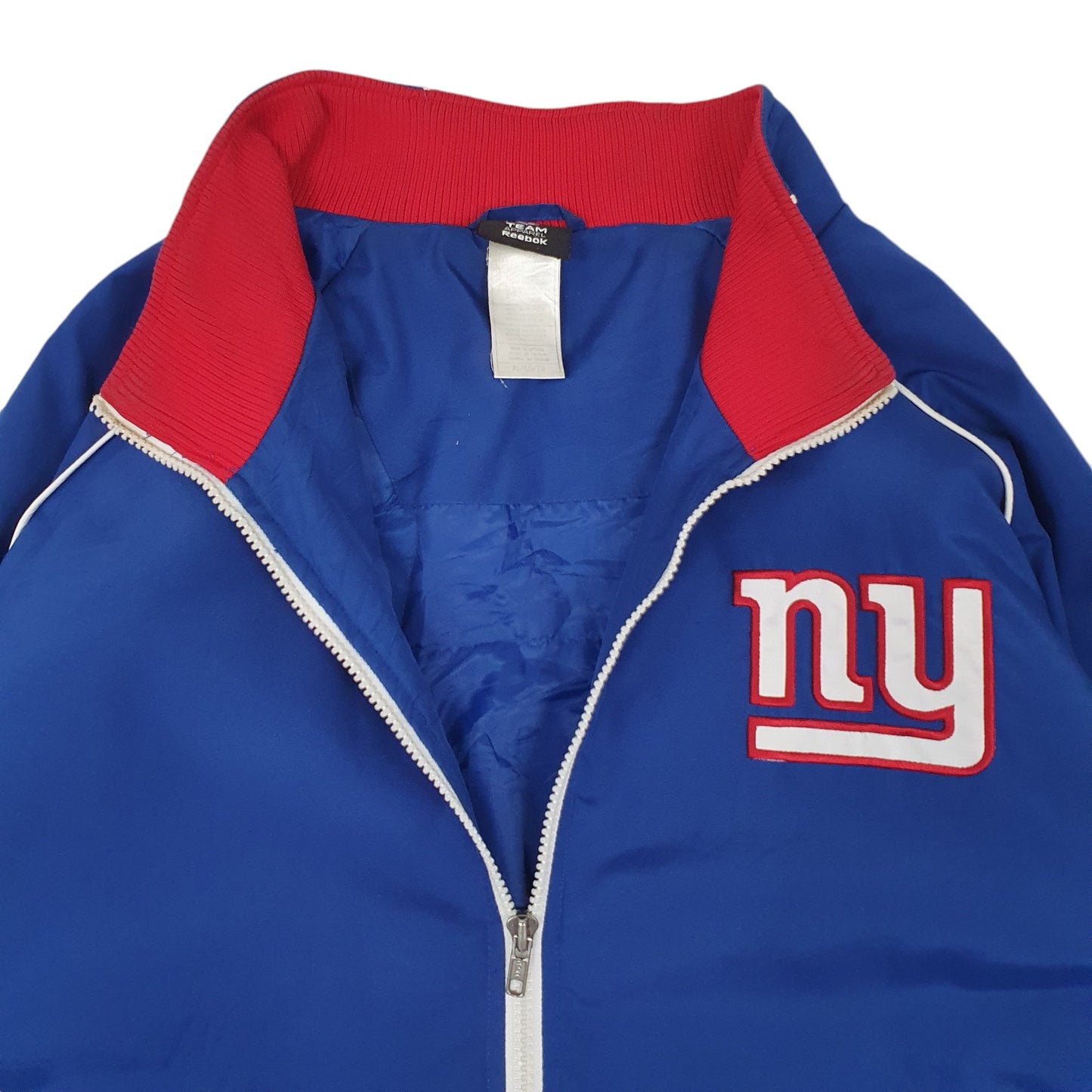 Mens Blue Reebok NFL New York Giants Vintage 00s Hoodie Coat