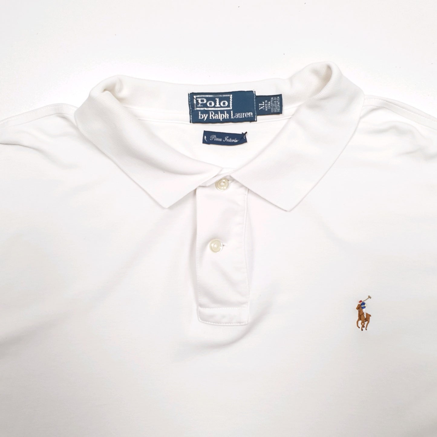 Mens White Polo Ralph Lauren  Short Sleeve Polo Shirt