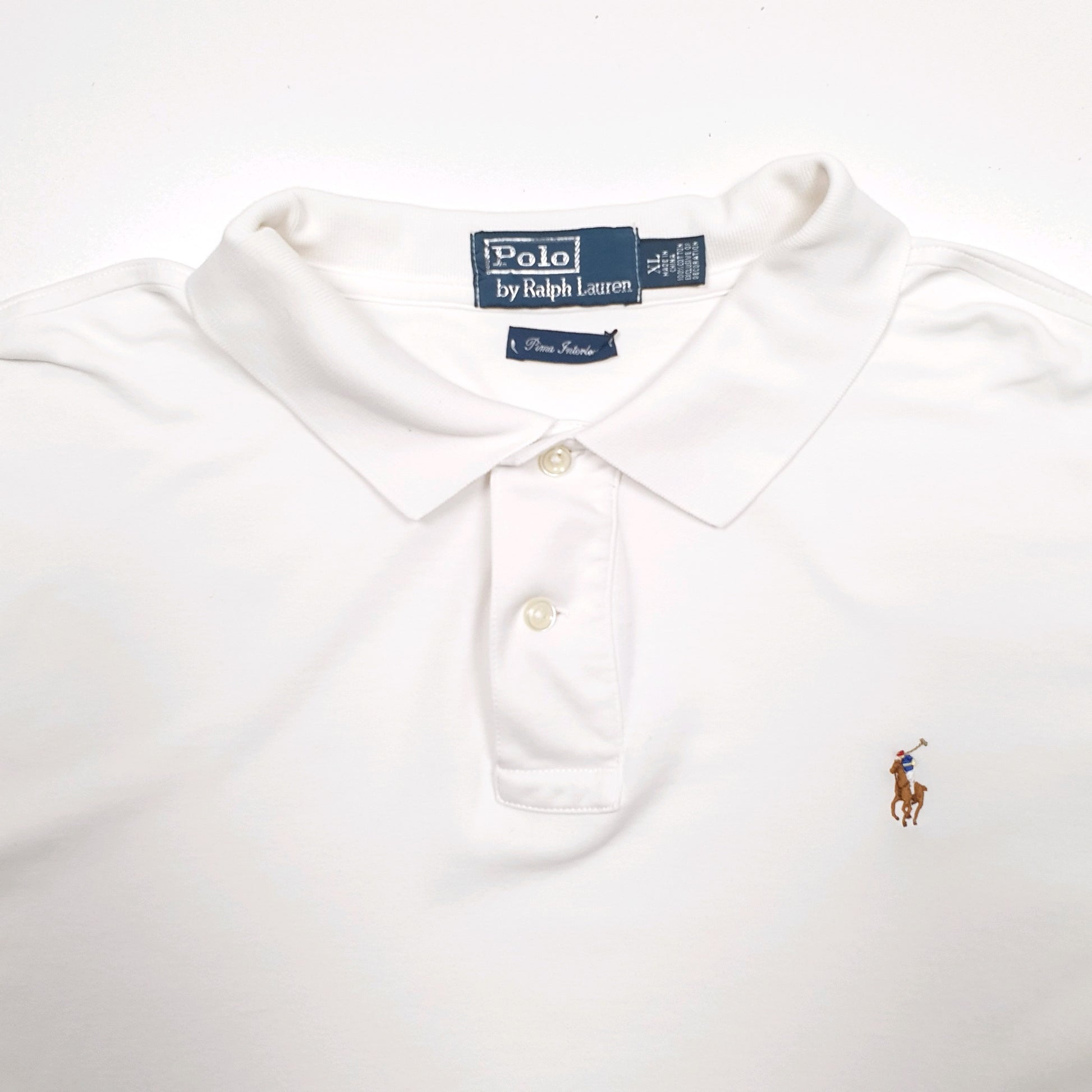 Mens White Polo Ralph Lauren  Short Sleeve Polo Shirt